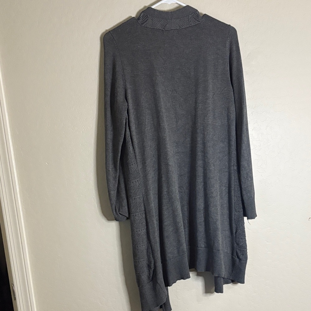 Gray Open-Front Cardigan - Picture 9 of 11